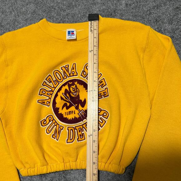 Vintage ASU Sun Devils Cropped Russell Athletic Sweatshirt Women’s Small - Picture 3 of 6